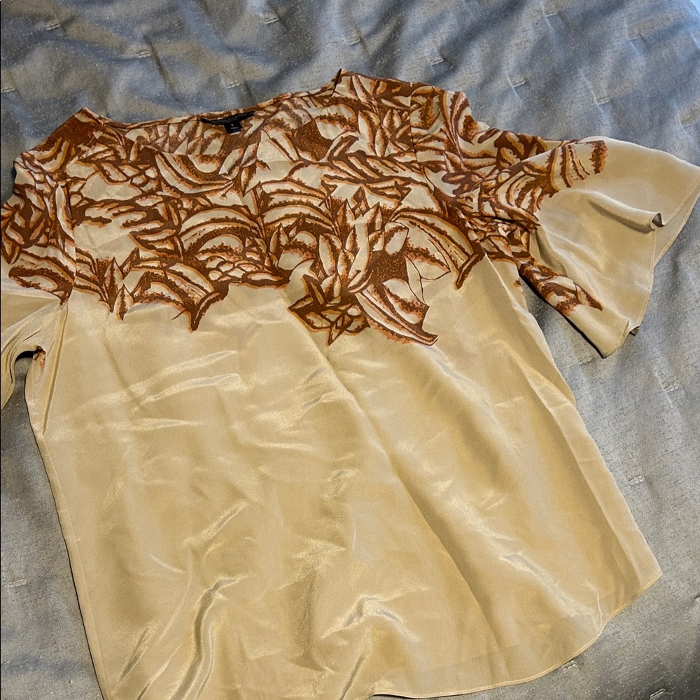 Classiques Entier Cream and Brown Blouse